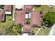 An aerial perspective showcasing the distinctive architecture of a condo unit, emphasizing its rooftop features at 2260 Oak Neck Rd # B, Clearwater, FL 33763
