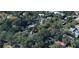 Overhead view of a lot surrounded by mature trees in a neighborhood with pools at 404 S Barbara Ln, Tampa, FL 33609