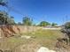 Fenced backyard with small trees and plenty of open space at 4716 Town N Country Blvd, Tampa, FL 33615