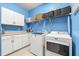 A well-organized laundry room equipped with modern washer and dryer units and ample storage space at 5406 Levana St, Palmetto, FL 34221