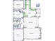 Detailed floor plan outlining the layout of the house and room dimensions at 5807 N Miami Pl, Tampa, FL 33604