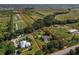 Expansive aerial view of the property, highlighting farmland, lush greenery and the home at 11716 Cr 672 Hwy, Riverview, FL 33579