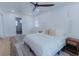 This is a relaxing main bedroom featuring neutral tones, recessed lighting, and ensuite bathroom at 1605 Crown St, Clearwater, FL 33755
