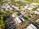 Aerial view of the town highlighting streetscape and mix of commercial buildings at 37420 Meridian Ave, Dade City, FL 33525