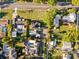 Aerial view showcasing the property's boundaries, pool, and landscaping at 37420 Meridian Ave, Dade City, FL 33525