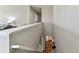 Well-lit staircase offering a view into the lower level of the house at 10741 Charlotte Dr, Parrish, FL 34219