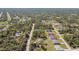 Picturesque aerial view of neighborhood homes with mature trees, showcasing community charm and natural beauty at 1221 Dustin Rd, North Port, FL 34288