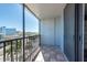 This balcony offers a view of the surrounding neighborhood and skyline at 201 W Laurel St # 811, Tampa, FL 33602