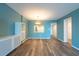 Dining room features wood-look floors and eat-in kitchen view at 201 W Laurel St # 811, Tampa, FL 33602