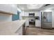 Modern kitchen features stainless steel appliances and updated countertops at 201 W Laurel St # 811, Tampa, FL 33602