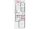 Detailed floor plan showcasing the layout of the home, including the kitchen, bedrooms, and garage at 29505 Velletri Ln, Wesley Chapel, FL 33543