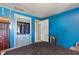 Bedroom featuring a cozy bed and a partially visible closet for storage at 4020 Amber Rd, Valrico, FL 33594