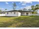 Exterior view of a modern home with a well-maintained backyard, showcasing its clean lines and outdoor space at 104 1St Ne Ave, Lutz, FL 33549