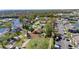 Aerial view of the home in a waterfront community at 10719 Drummond Rd, Tampa, FL 33615