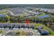 A panoramic aerial view shows this new neighborhood with well-maintained landscapes and community amenities at 14733 Gallop Run Dr, Lithia, FL 33547