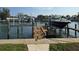 Private boat dock featuring a lift for easy access to the water and boating adventures at 3936 48Th S Ave, St Petersburg, FL 33711