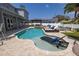 Stunning backyard pool with lush landscaping and an inviting outdoor living space at 4859 Augusta Ave, Oldsmar, FL 34677