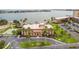 Stunning aerial view of the building showcasing its beautiful landscaping and water views at 5200 Brittany Dr. S # 706, St Petersburg, FL 33715