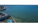 Aerial view of the condo buildings, pool, and stunning views of the waterway and coastline at 5277 Isla Key S Blvd # 422, St Petersburg, FL 33715