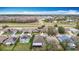 Aerial view of neighborhood showcasing houses with mature trees and landscaping at 6328 Desert Peace Ave, Land O Lakes, FL 34639