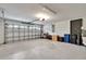 Spacious two-car garage with automatic door opener and ample storage space at 178 Shell Falls Dr, Apollo Beach, FL 33572