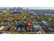 Aerial view of the residential neighborhood, highlighting the home's location near the city at 208 W Amelia Ave # 1, Tampa, FL 33602
