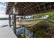 Boat lift showcasing a boat, offering convenient waterfront access at 734 Weedon Ne Dr, St Petersburg, FL 33702