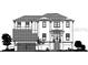 Rendering of a two-story home with a garage and front porch with double doors and a stairway at 734 Weedon Ne Dr, St Petersburg, FL 33702