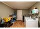 Spacious basement laundry area with modern washer and dryer and ample storage space at 8871 94Th St, Seminole, FL 33777