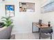 Functional home office space with a wooden desk and minimalist decor, perfect for work at 1528 W River Shore Way, Tampa, FL 33603