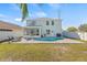 Spacious backyard featuring a pristine pool, perfect for relaxing and enjoying the outdoors with friends and Gathering at 2944 Billingham Dr, Land O Lakes, FL 34639