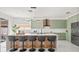 Stylish kitchen with a large island, bar seating, modern lighting, and sleek cabinetry for a contemporary feel at 2944 Billingham Dr, Land O Lakes, FL 34639