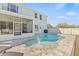Charming backyard pool with a screen-enclosed patio, perfect for enjoying outdoor living and entertaining guests at 2944 Billingham Dr, Land O Lakes, FL 34639