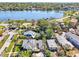 Beautiful aerial view showcasing the home's location near the water in a quiet neighborhood at 330 42Nd S Ave, St Petersburg, FL 33705