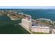 Aerial view of waterfront condo complex with marina and beautiful bay views at 5200 Brittany S Dr # 1503, St Petersburg, FL 33715