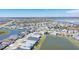 An aerial scene showcasing a community bordered by tranquil lakes and roadways, emphasizing the accessible location at 8261 Ivy Stark Blvd, Wesley Chapel, FL 33545