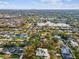 Overhead view of a neighborhood, indicating proximity to a lake and the cityscape at 8693 15Th N St, St Petersburg, FL 33702
