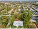An aerial perspective of a neighborhood showcasing a home and the surrounding area, filled with verdant trees at 8693 15Th N St, St Petersburg, FL 33702