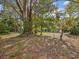 Private backyard with mature trees providing ample shade and a peaceful setting at 8693 15Th N St, St Petersburg, FL 33702