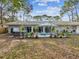 Expansive backyard featuring a patio with a hot tub, plants and furniture, offering a relaxing outdoor space at 8693 15Th N St, St Petersburg, FL 33702