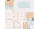 Detailed floor plan showcasing a spacious layout with a pool and ample living space at 8693 15Th N St, St Petersburg, FL 33702