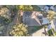 An aerial perspective showing the home's roof and lot in a wooded neighborhood at 10623 Pearl Berry Loop, Land O Lakes, FL 34638