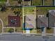 Aerial view of the property showcasing the backyard, neighboring homes, and community at 248 Argyll Dr, Spring Hill, FL 34609