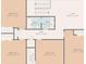 Upstairs floor plan showing bedrooms, bathrooms, loft, stairwell, and hallway with dimensions at 248 Argyll Dr, Spring Hill, FL 34609