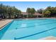 Community pool with palm trees, plenty of lounge chairs and a building with covered area at 248 Argyll Dr, Spring Hill, FL 34609