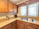 Kitchen sink with stainless steel appliances, updated cabinetry, and a double basin stainless sink at 514 Brandon Ave, Clearwater, FL 33765