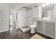 Modern bathroom featuring a shower, vanity, and contemporary fixtures at 5603 N Seminole Ave, Tampa, FL 33604