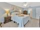 Calming bedroom with a neutral color scheme, a ceiling fan and ample natural light at 703 June Lake Ln, Brandon, FL 33510