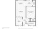 Layout of the house with labeled rooms and dimensions, including the kitchen, living room, and bedrooms at 1159 Montrose Pl, Dunedin, FL 34698