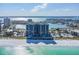 Breathtaking aerial view of a beachfront condo building, ocean, and beach at 1600 Gulf Blvd # 817, Clearwater Beach, FL 33767